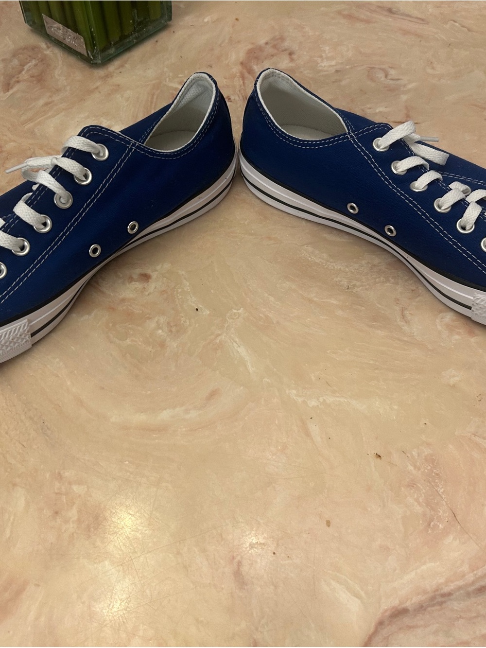 Converse Men's Low-Top Sneakers in Navy Blue and White